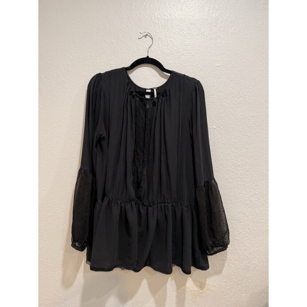 Free People Women’s Blouse/Shirt The Soul Serene Top Size M Color Black